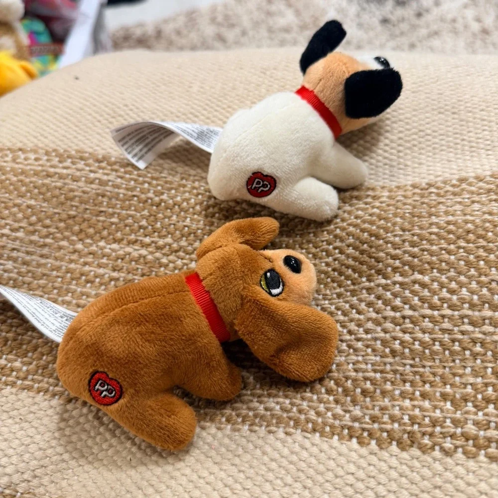 Basic Fun Pound Puppies Newborns Plush Set Brown and White Spotted Dog Toys 2024